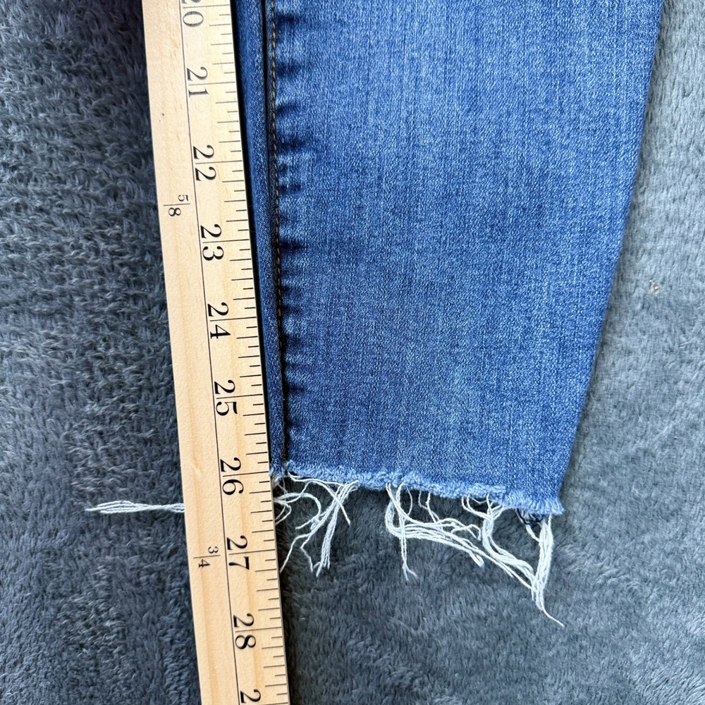 STS Blue Distressed Frayed Hem Ankle Skinny Jeans Denim Womens Size 26 - Picture 11 of 15